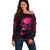 Death Skull Off Shoulder Sweater I'm Scary Enough Without A Costume - Wonder Print Shop