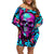 Skull Grafity Family Matching Off Shoulder Short Dress and Hawaiian Shirt You Are Never Too Young To Dream Big - Wonder Print Shop