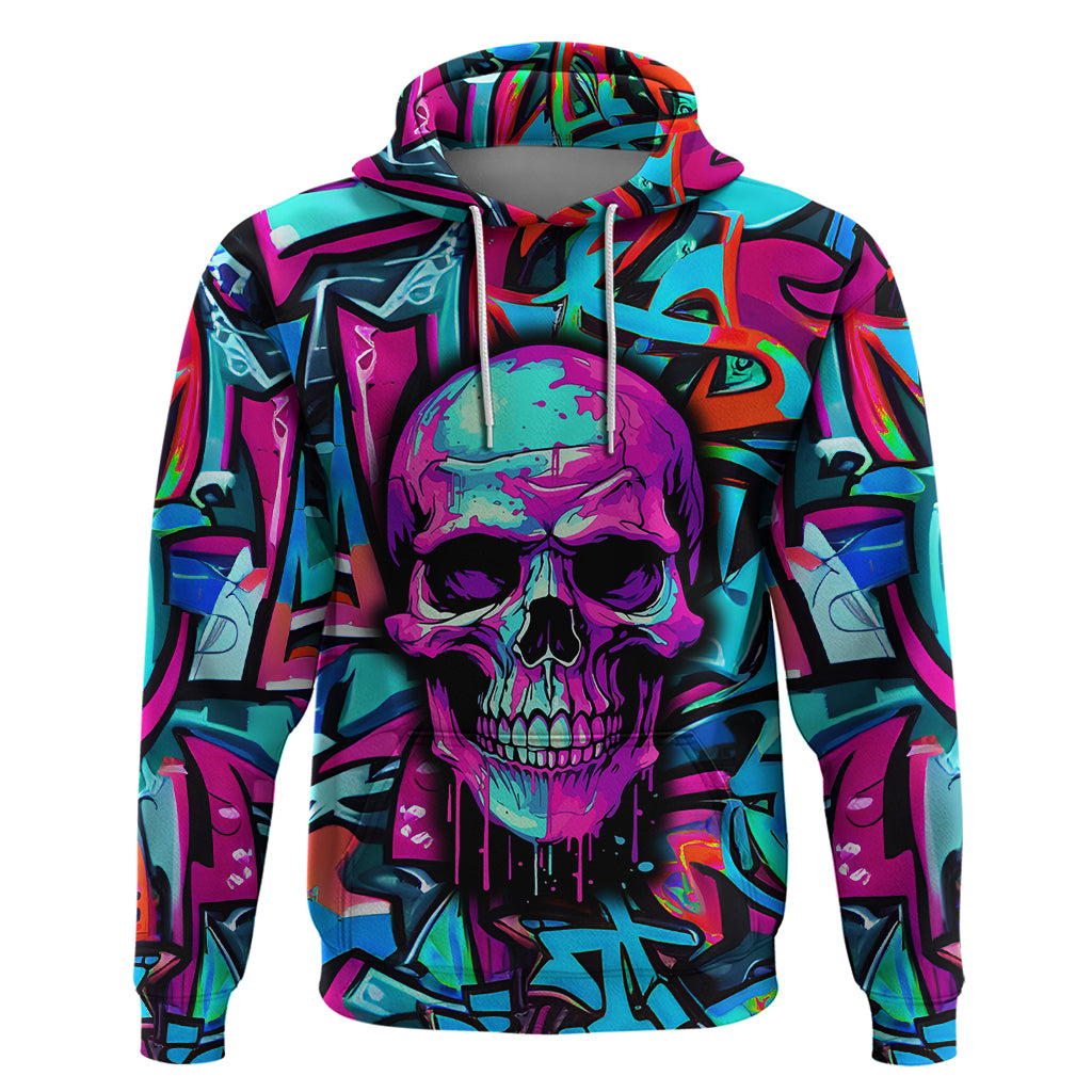 Skull Grafity Hoodie You Are Never Too Young To Dream Big - Wonder Print Shop