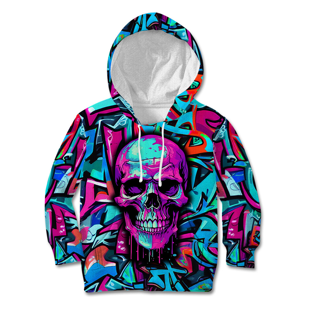 Skull Grafity Kid Hoodie You Are Never Too Young To Dream Big - Wonder Print Shop