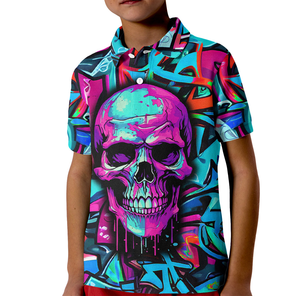 Skull Grafity Kid Polo Shirt You Are Never Too Young To Dream Big - Wonder Print Shop