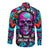 Skull Grafity Long Sleeve Button Shirt You Are Never Too Young To Dream Big - Wonder Print Shop