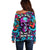 Skull Grafity Off Shoulder Sweater You Are Never Too Young To Dream Big - Wonder Print Shop