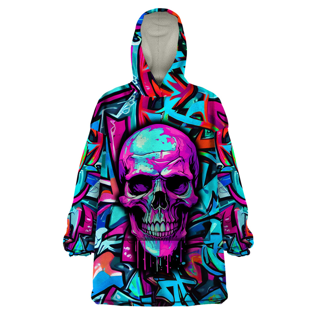 Skull Grafity Wearable Blanket Hoodie You Are Never Too Young To Dream Big - Wonder Print Shop