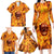 Three Skulls Flaming Family Matching Long Sleeve Bodycon Dress and Hawaiian Shirt High On Fire - Wonder Print Shop