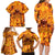 Three Skulls Flaming Family Matching Long Sleeve Bodycon Dress and Hawaiian Shirt High On Fire - Wonder Print Shop