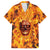 Three Skulls Flaming Family Matching Long Sleeve Bodycon Dress and Hawaiian Shirt High On Fire - Wonder Print Shop