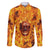 Three Skulls Flaming Family Matching Long Sleeve Bodycon Dress and Hawaiian Shirt High On Fire - Wonder Print Shop