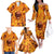 Three Skulls Flaming Family Matching Off Shoulder Long Sleeve Dress and Hawaiian Shirt High On Fire - Wonder Print Shop