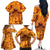 Three Skulls Flaming Family Matching Off Shoulder Long Sleeve Dress and Hawaiian Shirt High On Fire - Wonder Print Shop