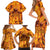 Three Skulls Flaming Family Matching Short Sleeve Bodycon Dress and Hawaiian Shirt High On Fire - Wonder Print Shop