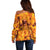 Three Skulls Flaming Off Shoulder Sweater High On Fire - Wonder Print Shop