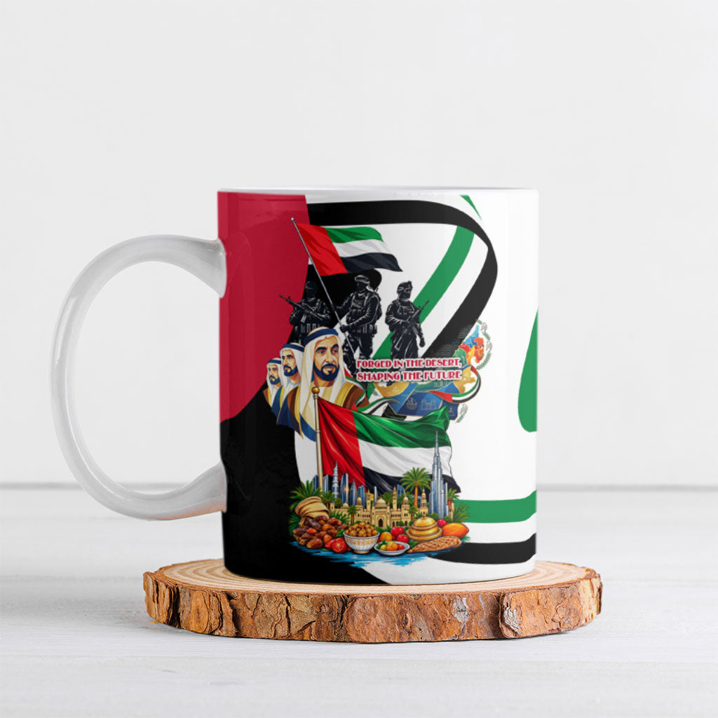 United Arab Emirates National Day Ceramic Mug UAE Flag Golden Falcon Emblem Patriotic Pride