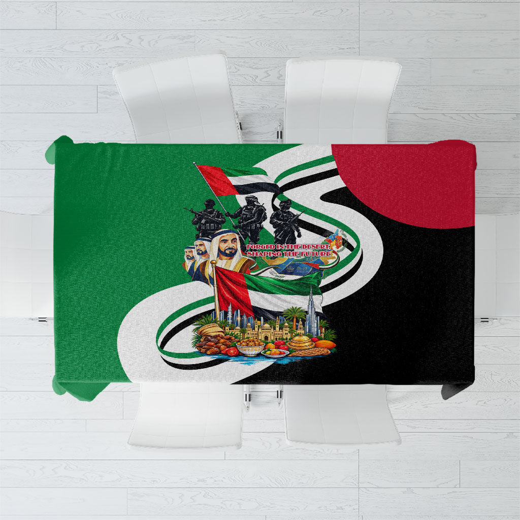 United Arab Emirates National Day Tablecloth UAE Flag Golden Falcon Emblem Patriotic Pride