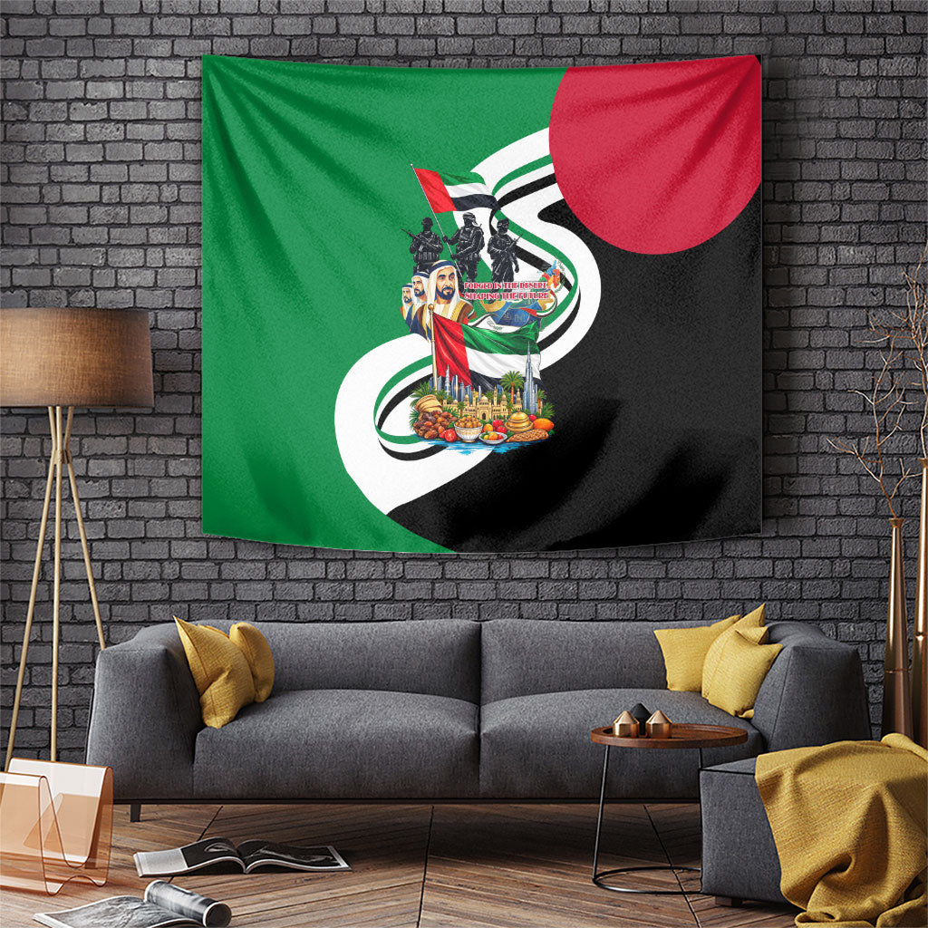 United Arab Emirates National Day Tapestry UAE Flag Golden Falcon Emblem Patriotic Pride