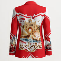 Bahrain National Day Blazer Cultural Flag Emblem Vintage Collage