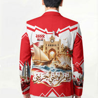 Bahrain National Day Blazer Cultural Flag Emblem Vintage Collage