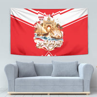 Bahrain National Day Tapestry Cultural Flag Emblem Vintage Collage