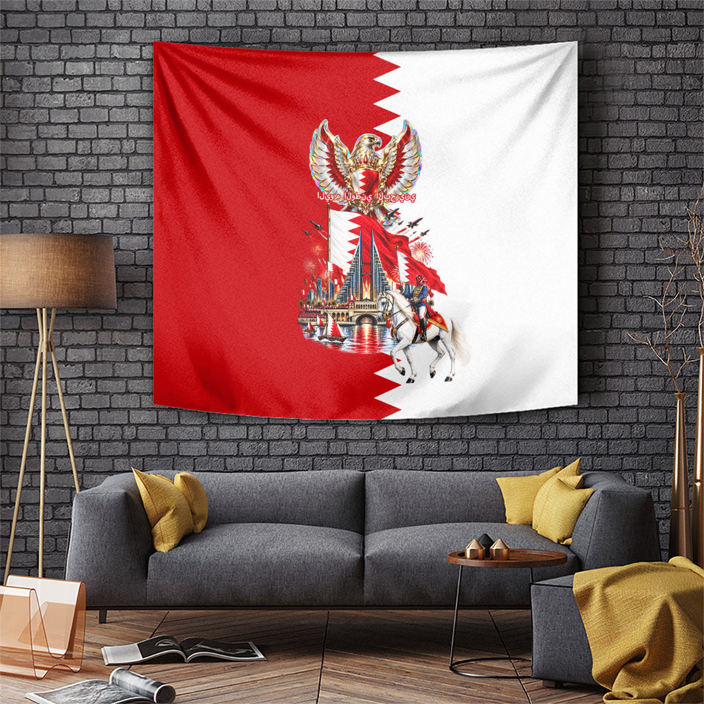 Bahrain National Day Tapestry Cultural Emblem Flag Horse Knight