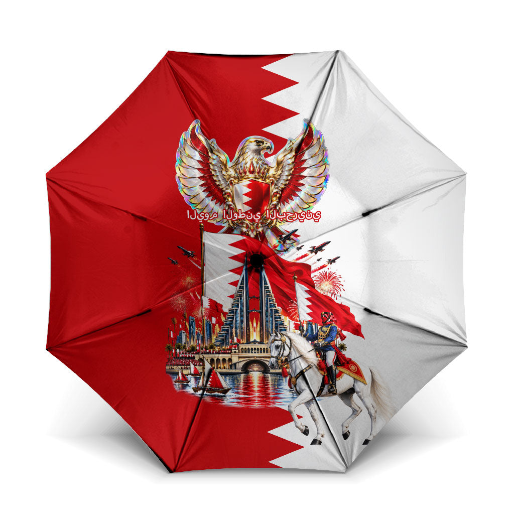 Bahrain National Day Umbrella Cultural Emblem Flag Horse Knight