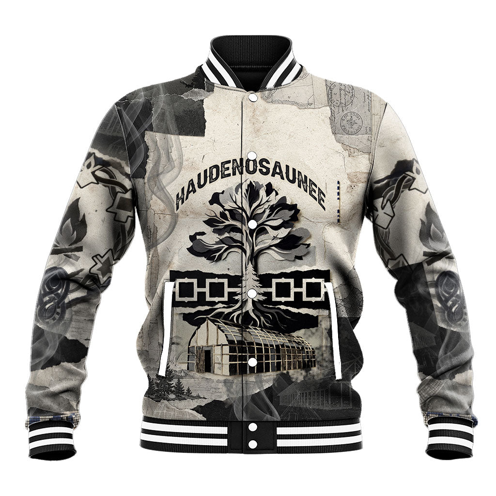Haudenosaunee Tree Of Peace Baseball Jacket Native American Iroquois Confederacy Tribal Symbol