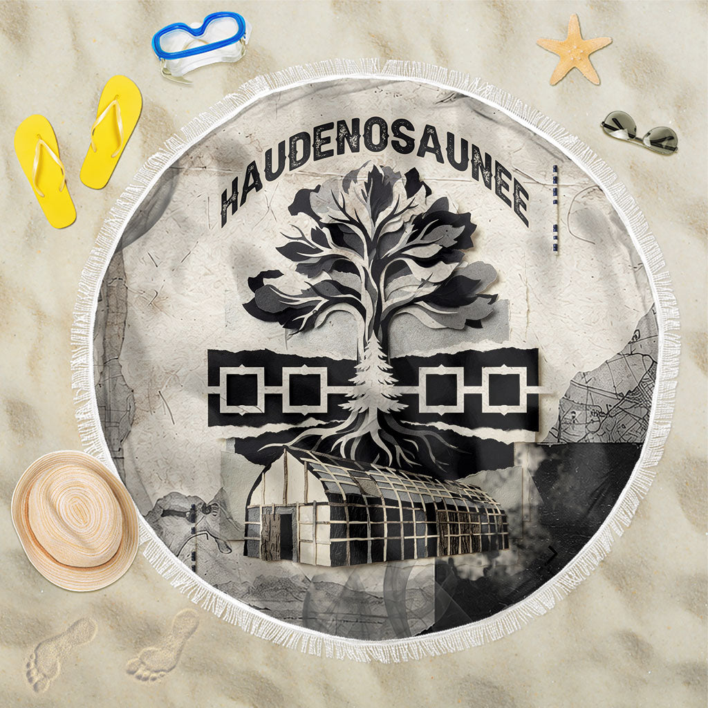 Haudenosaunee Tree Of Peace Beach Blanket Native American Iroquois Confederacy Tribal Symbol