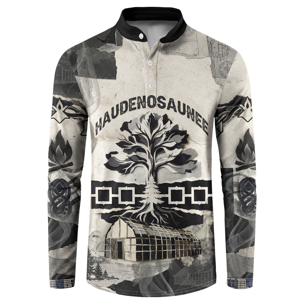 Haudenosaunee Tree Of Peace Button Sweatshirt Native American Iroquois Confederacy Tribal Symbol