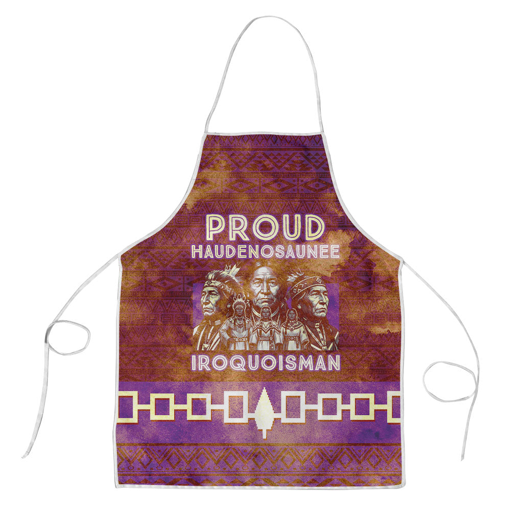 Proud Haudenosaunee Native American Apron Iroquois Belt Pattern Vintage Tribal Graphic Art