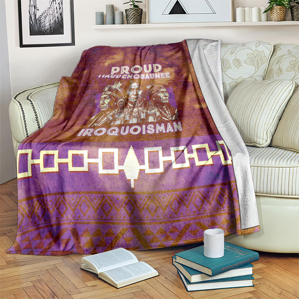 Proud Haudenosaunee Native American Blanket Iroquois Belt Pattern Vintage Tribal Graphic Art