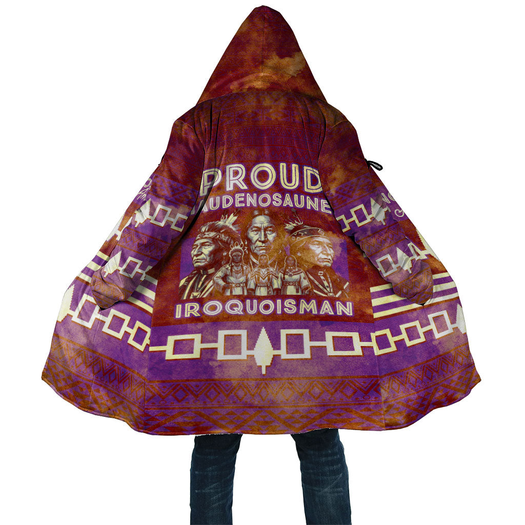 Proud Haudenosaunee Native American Cloak Iroquois Belt Pattern Vintage Tribal Graphic Art