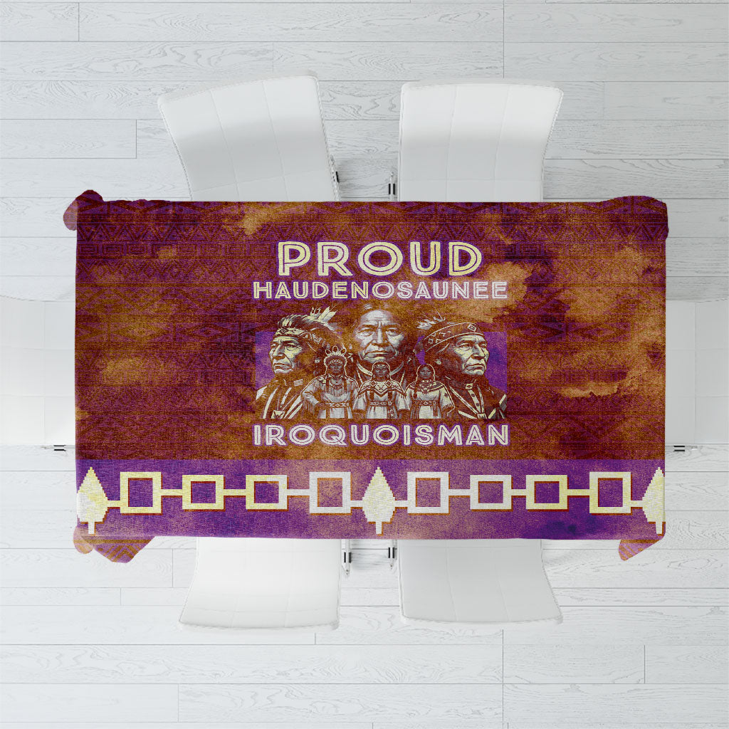 Proud Haudenosaunee Native American Tablecloth Iroquois Belt Pattern Vintage Tribal Graphic Art