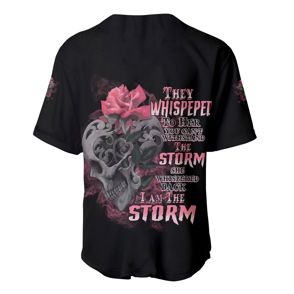 I Am The Storm Tattooed Skull Baseball Jersey - Wonder Print Shop