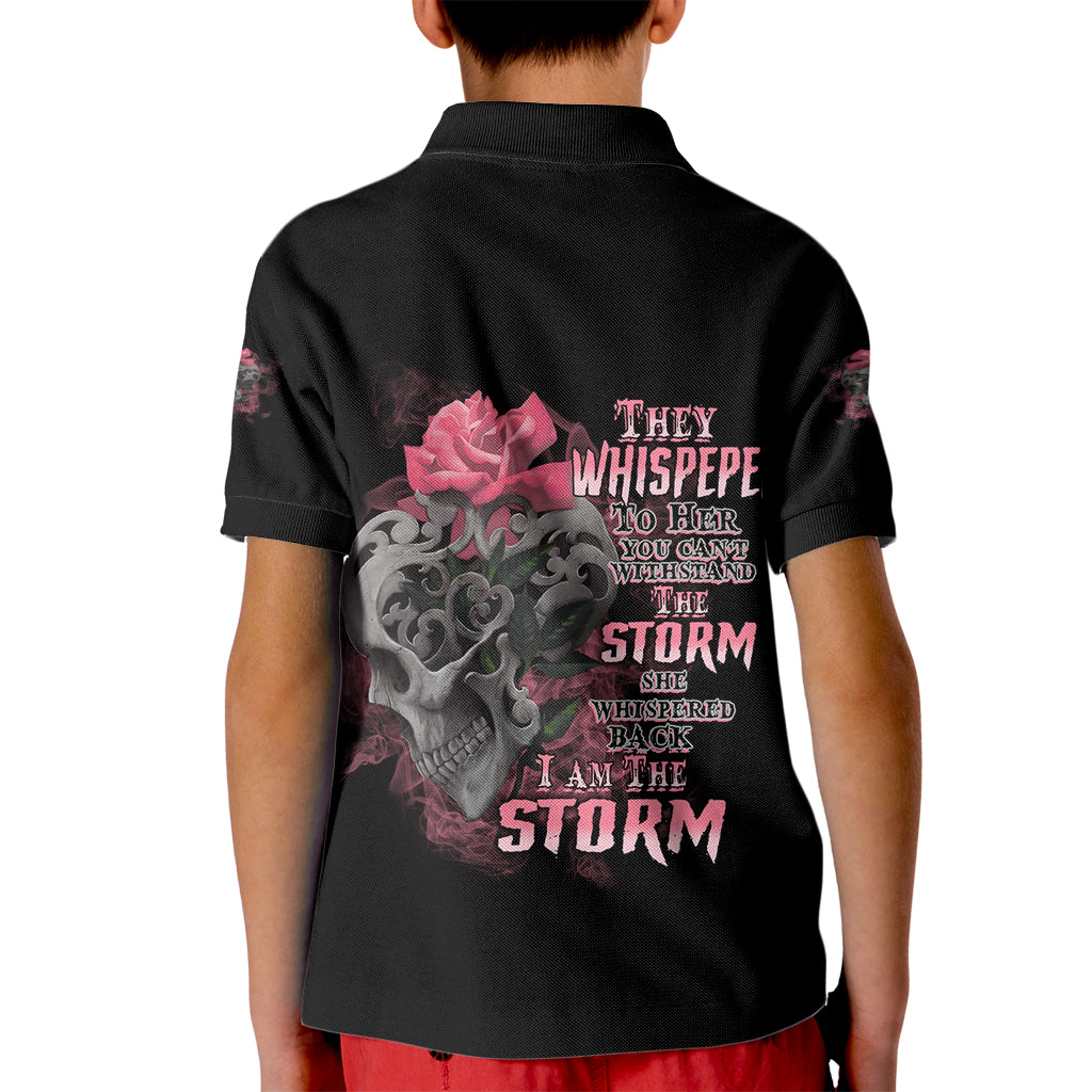 I Am The Storm Tattooed Skull Kid Polo Shirt - Wonder Print Shop