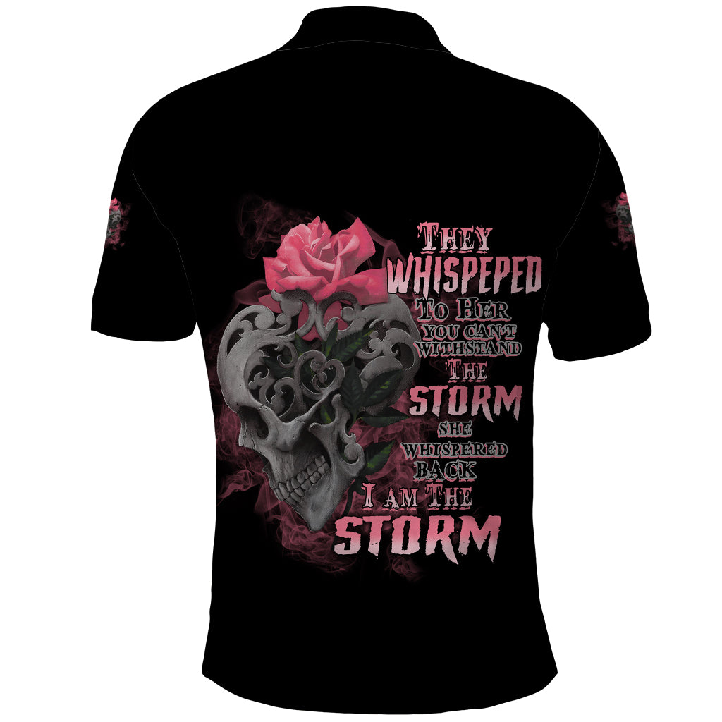 I Am The Storm Tattooed Skull Polo Shirt - Wonder Print Shop