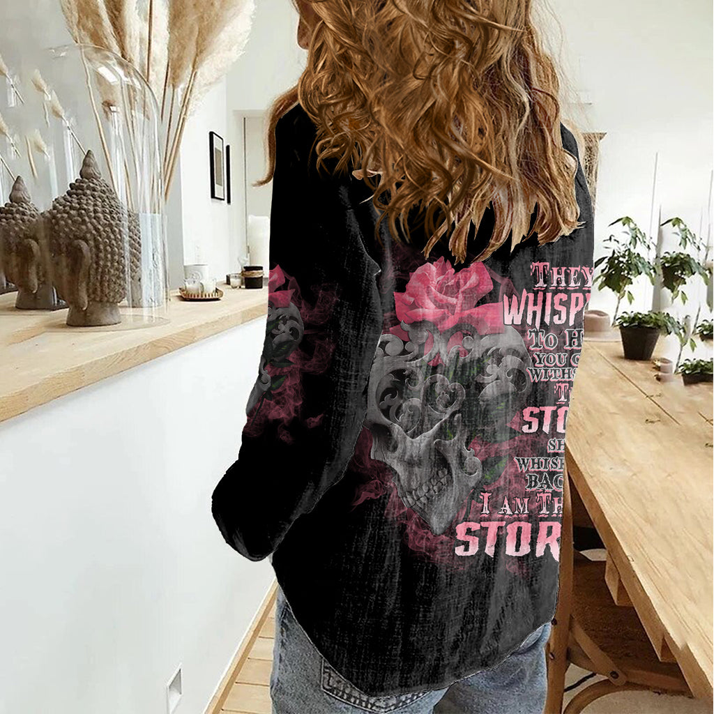 i-am-the-storm-tattooed-skull-women-casual-shirt