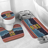 Funny Nutcracker Christmas Bathroom Set with Crack Deez Nuts Quote and Holiday Pattern Design - Wonder Print Shop