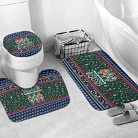 Nutcracker Squad Christmas Bathroom Set with Candy Cane and Snowflake Holiday Design - Wonder Print Shop