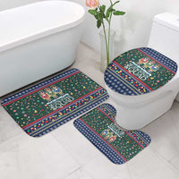 Nutcracker Squad Christmas Bathroom Set with Candy Cane and Snowflake Holiday Design - Wonder Print Shop