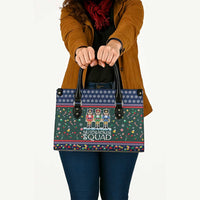Nutcracker Squad Christmas Leather Bag with Candy Cane and Snowflake Holiday Design - Wonder Print Shop