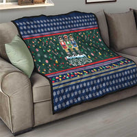 Nutcracker Squad Christmas Quilt with Candy Cane and Snowflake Holiday Design - Wonder Print Shop