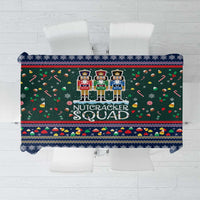 Nutcracker Squad Christmas Tablecloth with Candy Cane and Snowflake Holiday Design - Wonder Print Shop