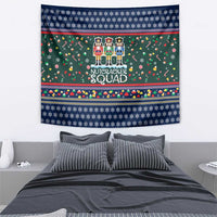 Nutcracker Squad Christmas Tapestry with Candy Cane and Snowflake Holiday Design - Wonder Print Shop