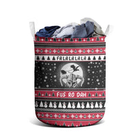 Fa La La La Snowman Tree Xmas Christmas Laundry Basket Xmas Holiday Patterns - Wonder Print Shop