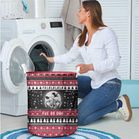 Fa La La La Snowman Tree Xmas Christmas Laundry Basket Xmas Holiday Patterns - Wonder Print Shop