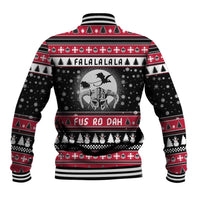 Fa La La La Snowman Tree Xmas Christmas Baseball Jacket Xmas Holiday Patterns - Wonder Print Shop