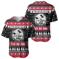 Fa La La La Snowman Tree Xmas Christmas Baseball Jersey Xmas Holiday Patterns - Wonder Print Shop