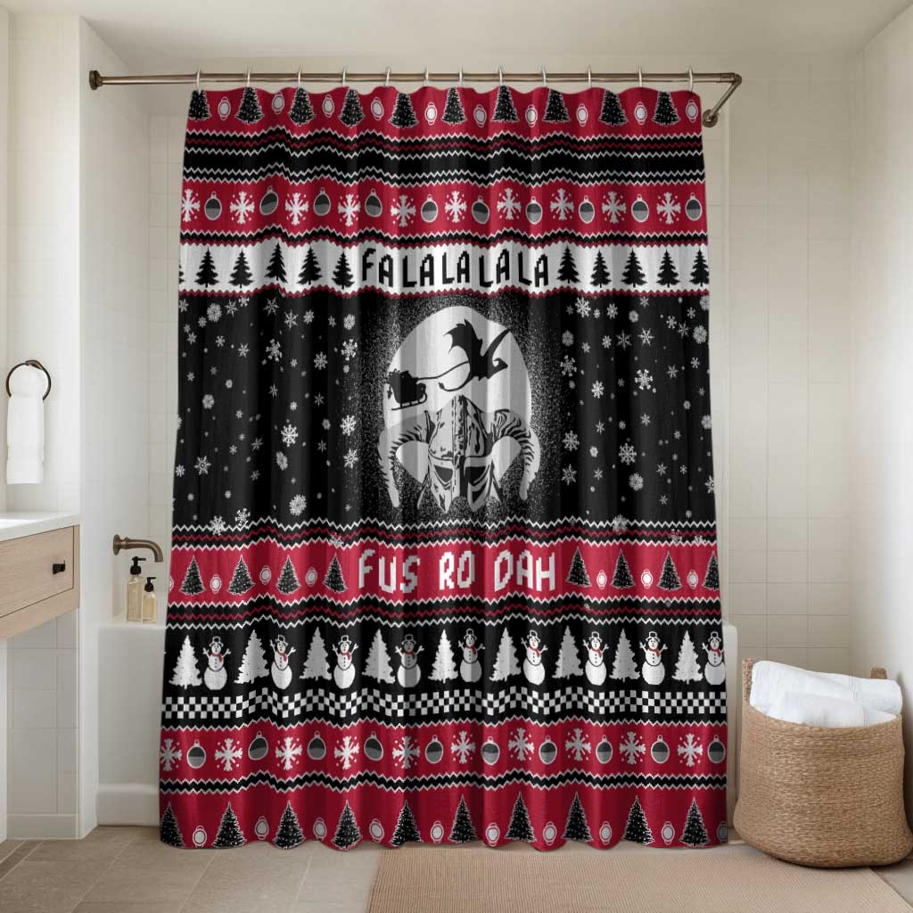 Fa La La La Snowman Tree Xmas Christmas Bathroom Set Xmas Holiday Patterns - Wonder Print Shop