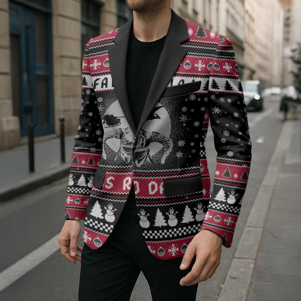 Fa La La La Snowman Tree Xmas Christmas Blazer Xmas Holiday Patterns - Wonder Print Shop