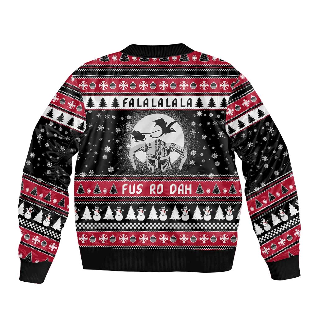 Fa La La La Snowman Tree Xmas Christmas Bomber Jacket Xmas Holiday Patterns - Wonder Print Shop