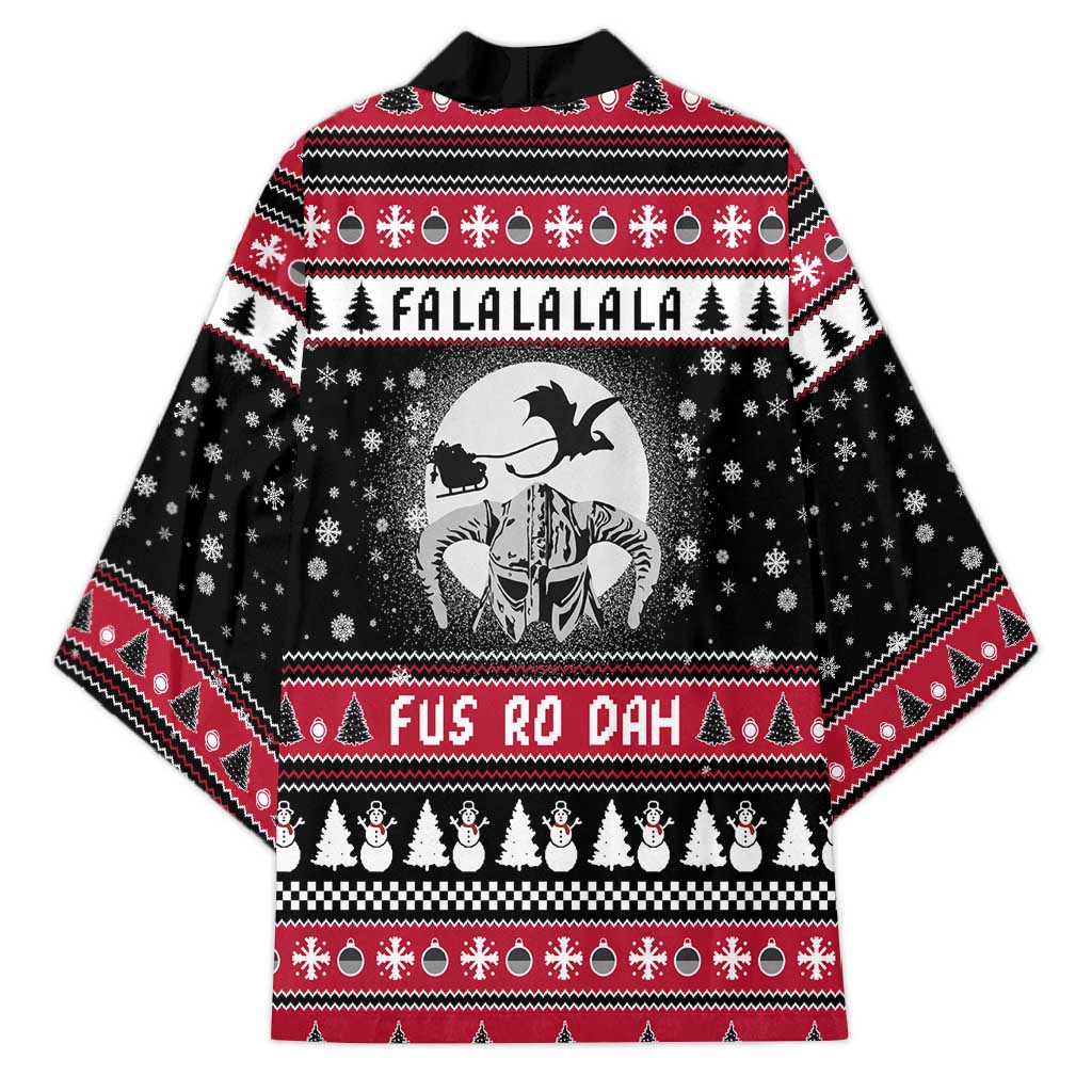 Fa La La La Snowman Tree Xmas Christmas Kimono Xmas Holiday Patterns - Wonder Print Shop